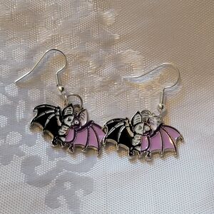 🌲BUY 1 GET 1 FREE 🌲Charming Bat Earrings in Pink and Black